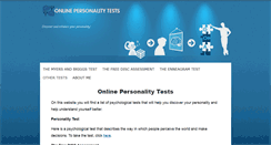 Desktop Screenshot of onlinepersonalitytests.org