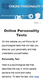 Mobile Screenshot of onlinepersonalitytests.org