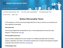 Tablet Screenshot of onlinepersonalitytests.org